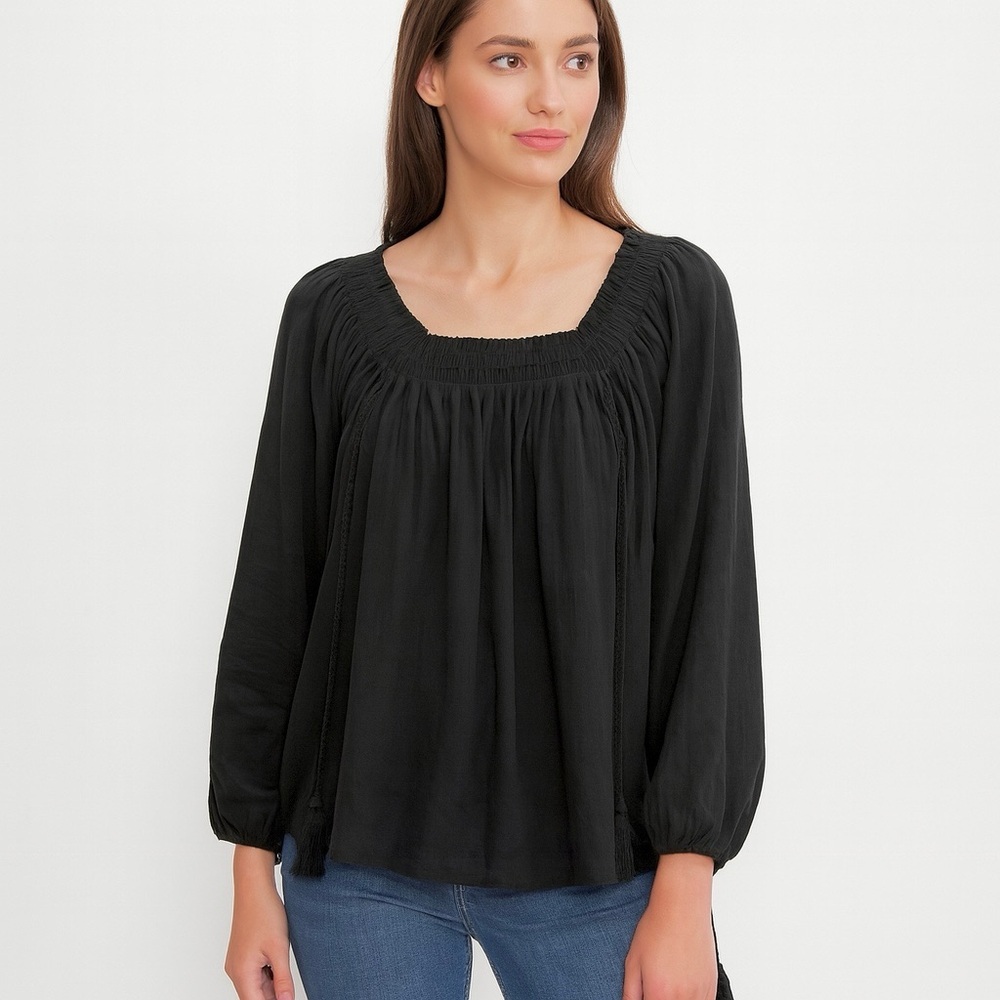 Apiece Apart black peasant top NEW